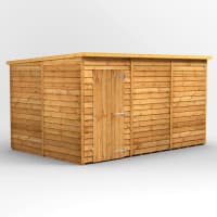 Power Sheds 12 x 8 Power Overlap Pent Windowless Garden Shed