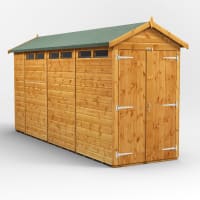 Power Sheds 14 x 4 Power Apex Double Door Security Shed