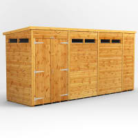 Power Sheds 14 x 4 Power Pent Double Door Security Shed