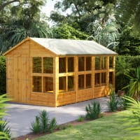 Power Sheds 14 x 8 Power Apex Double Door Potting Shed