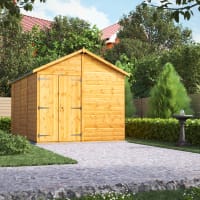 Power Sheds 14 x 8 Power Apex Windowless Double Door Garden Shed