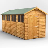 Power Sheds 16 x 6 Power Overlap Apex Garden Shed