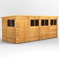 Power Sheds 16 x 6 Power Overlap Pent Garden Shed