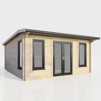 Power Sheds 16 x 14 Power Apex Log Cabin Doors Central 44mm