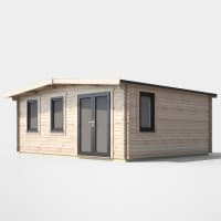 Power Sheds 16 x 18 Power Chalet Log Cabin Doors to the Right 44mm