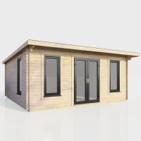 Power Sheds 18 x 14 Power Pent Log Cabin Doors Central 44mm