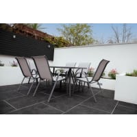 Vitripiazza Cava Quartz Lustre Paving 900 x 600 x 20mm Charcoal