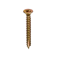 Vortex Prof Multi-Purpose Fully Threaded Power Screw 4.5 x 40mm Zinc & Yellow Passivated Box of 200