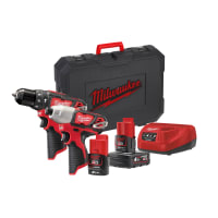 Milwaukee M12 Brushless Twin Pack 1 x 4.0Ah & 1 x 2.0Ah 12V