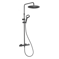 Aurajet Aio Thermostatic Cool Touch Bar Shower With Diverter Matte Black