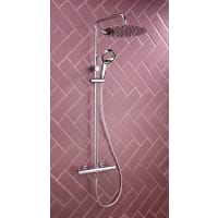 Aurajet Aio Thermostatic Cool Touch Bar Shower With Diverter Chrome