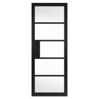 JB Kind Metro Painted Clear Glazed Internal Door 1981 x 762 x 35mm Black