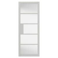 JB Kind Metro Painted Clear Glazed Internal Door 1981 x 762 x 35mm White