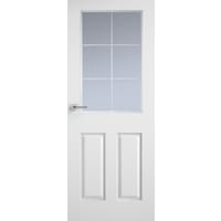 Premdor Manhattan 6 Light Clear Glazed Textured Door 1981 x 838 x 35mm