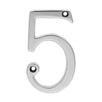 Carlisle Brass Numeral '5' Face Fix Number 76mm Polished Chrome
