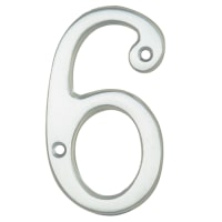 Carlisle Brass Numeral '6' Face Fix Number 76mm Satin Chrome