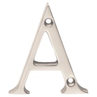 Carlisle Brass Letter Face Fix Letter 'A' 53mm Satin Chrome