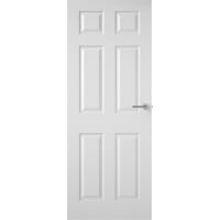 Premdor Internal 6 Panel Textured White Primed Door 2040 x 726 x 40mm