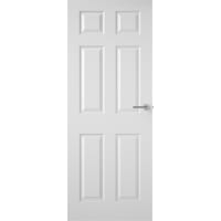 Premdor Internal 6 Panel Textured White Primed Door 1981 x 762 x 35mm