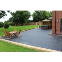 Natural Paving Single Size Flagstones 290 x 600mm Carbon Black