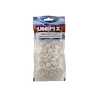 Unifix Dome Cap Screw Cover White Bag of 20