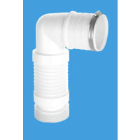 McAlpine Short 90° Back to Wall Flexible WC Connector for Installation in Vertical Position