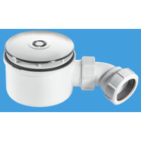 McAlpine Water Seal Shallow Shower Trap 90 x 50mm with Removable Chrome Plated Brass Flange