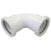Wavin Osma Waste Push-Fit Knuckle Bend 90° 50mm White