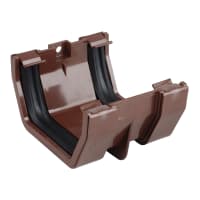 Wavin Osma SquareLine Gutter Jointing Bracket 100mm Brown