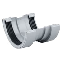 Wavin Osma RoundLine Gutter Union 112mm Grey