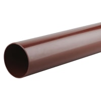 Wavin Osma RoundLine Pipe 68mm Brown 2.75m