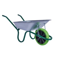 Raptor Galvanised Wheelbarrow 90L Puncture Free Wheel