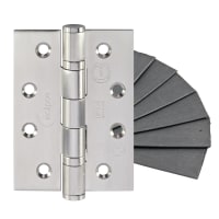 Raptor Grade 13 Stainless Steel Ball Bearing Hinge 102x76mm Satin Stainless Steel Pack of 3