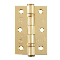 Raptor Grade 7 Ball Bearing Hinge 76x51mm Polished Brass Pack of 2