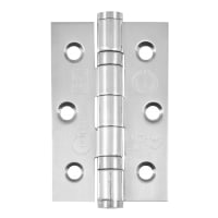 Raptor Grade 7 Stainless Steel Ball Bearing Hinge 76x51mm Polished Stainless Steel Pack of 2