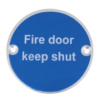 Raptor Fire Door Keep Locked Sign 76mm Pack of 2