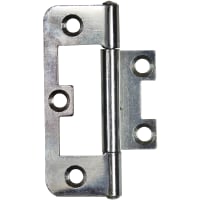 Raptor 75mm Flush Hinges Zinc Plated Pack of 8