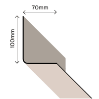 TuffStuff Internal Angle Trim 3m x 100 x 70mm Grey