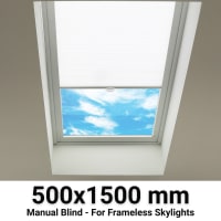 Sterling 500x1500mm Manual Blinds for Flat / Pitched Roof Skylights