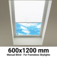 Sterling 600x1200mm Manual Blinds for Flat / Pitched Roof Skylights