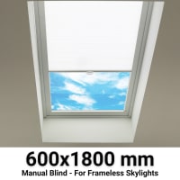 Sterling 600x1800mm Manual Blinds for Flat / Pitched Roof Skylights