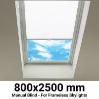 Sterling 800x2500mm Manual Blinds for Flat / Pitched Roof Skylights