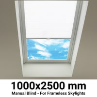 Sterling 1000x2500mm Manual Blinds for Flat / Pitched Roof Skylights