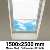 Sterling 1500x2500mm Manual Blinds for Flat / Pitched Roof Skylights