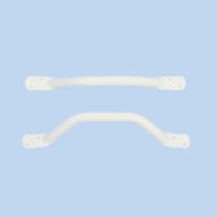 Bathex Essential Straight Flat End Grab Rail 450mm (L) White