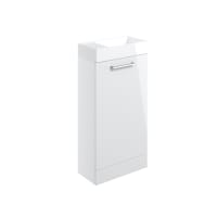 Radiance 410mm Floor Standing 1 Door Basin Unit & 1TH Basin White Gloss