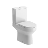Amalie Rimless Close Coupled Open Back Comfort Height WC & Soft Close Seat