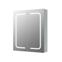 Fulla 600mm 2 Door Front-Lit LED Mirror Cabinet