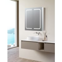 Fulla 600mm 2 Door Front-Lit LED Mirror Cabinet