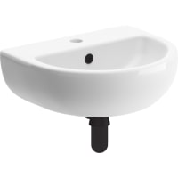 Solstice 450 x 400mm 1TH Cloakroom Basin & Black Bottle Trap
